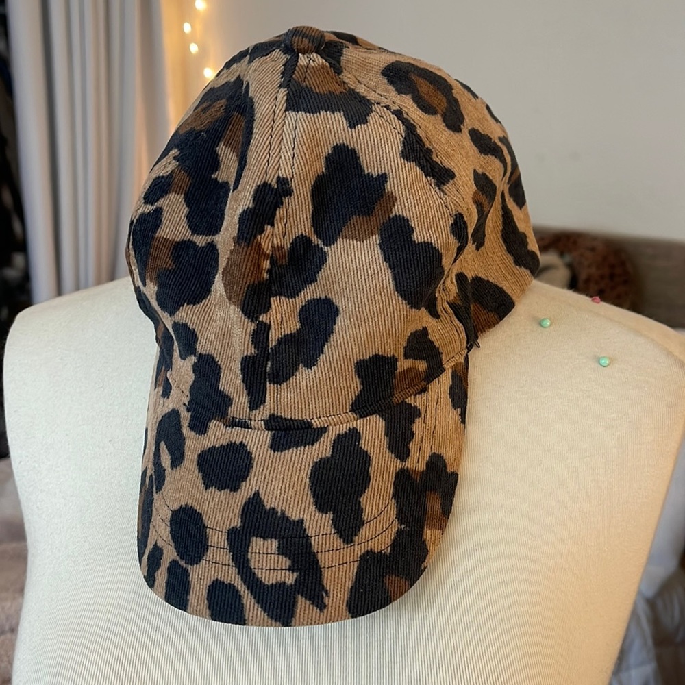 Cheetah print baseball hat